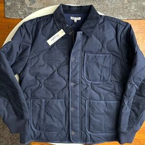ALEX MILL Men’s Philip Jacket Quilted Cotton Nylon Navy Size XL New